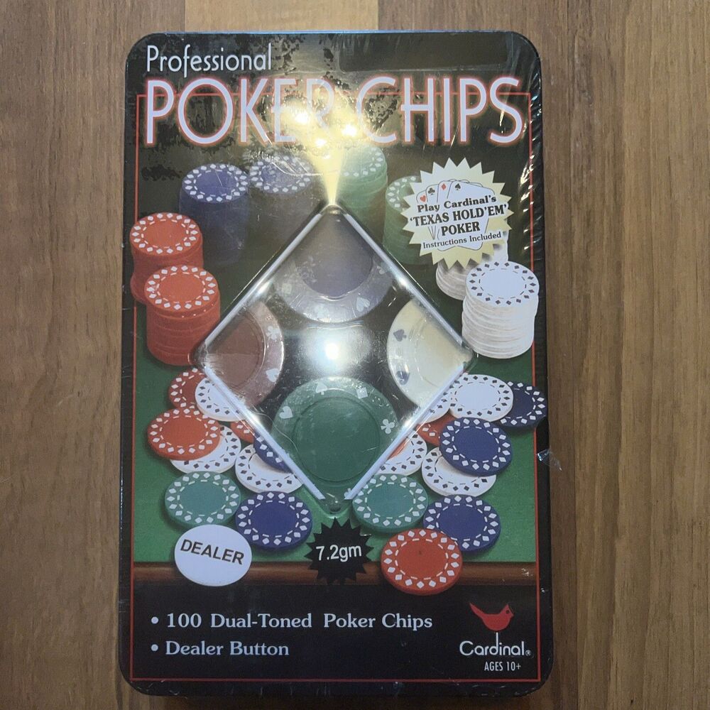 Poker Chips Cardinal Professional 100 Heavy Weight Dual Toned w/Dealer Button